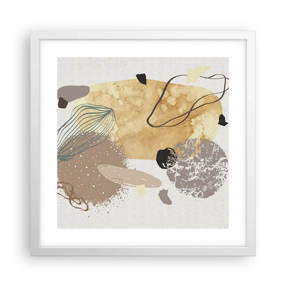 Affisch i vit ram - Olika former - 40x40 cm