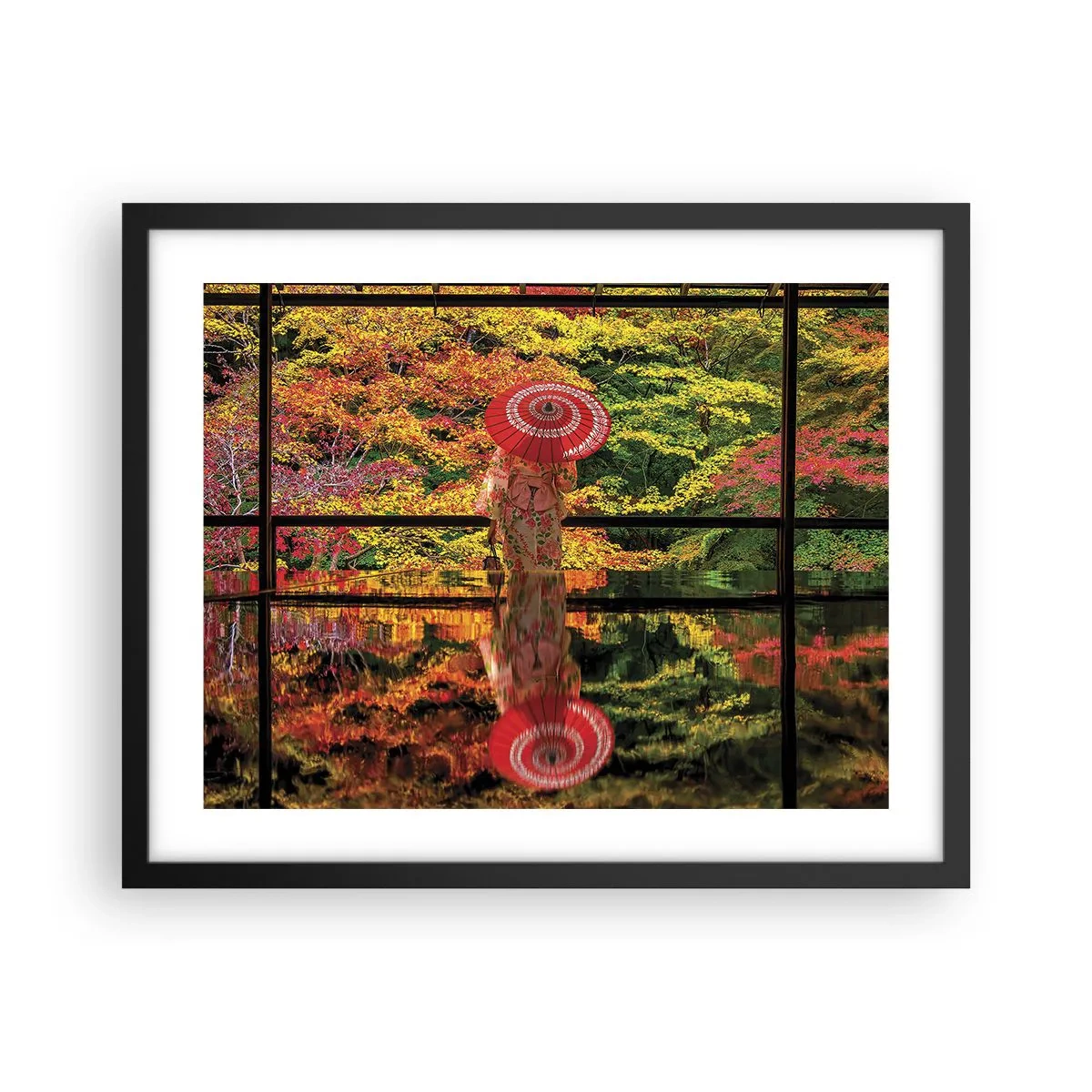 Affisch i svart ram - I naturens tempel - 50x40 cm