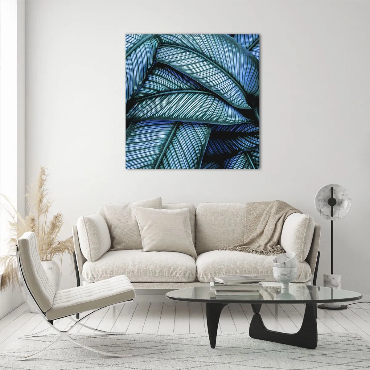 Glastavla - Bild på glas - Livslinjer - 30x30 cm