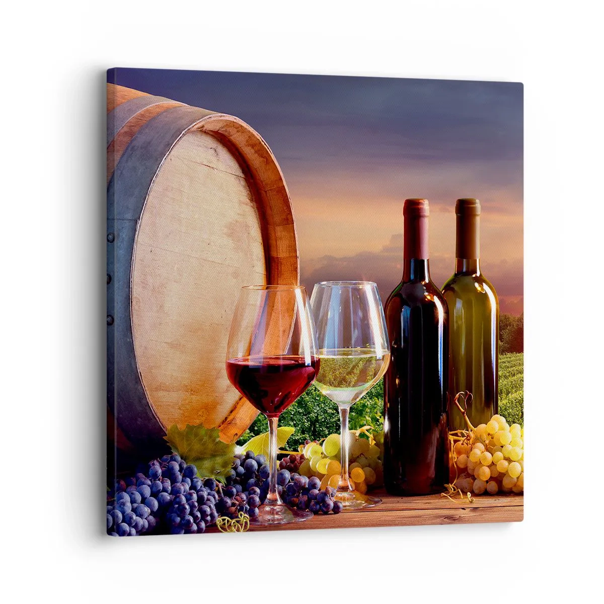 Canvastavla - Bild på duk - Här smakar livet - 30x30 cm