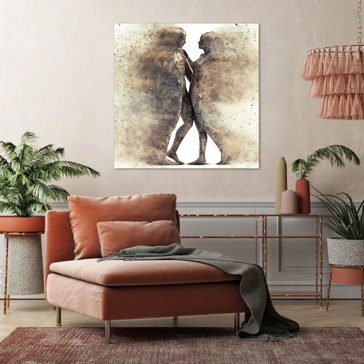 Canvastavla - Bild på duk - Uppstådda ur aska för att älska - 60x60 cm