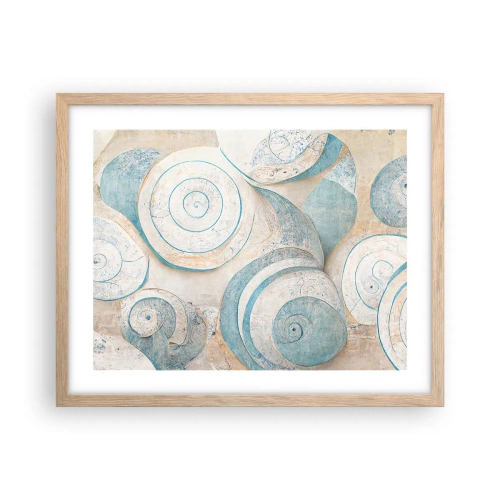 Affisch i ram av ljusek - Vad döljer musslan? - 50x40 cm