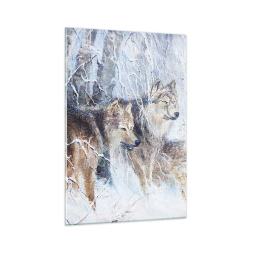 Glastavla - Bild på glas - Akta! Någon kommer - 70x100 cm