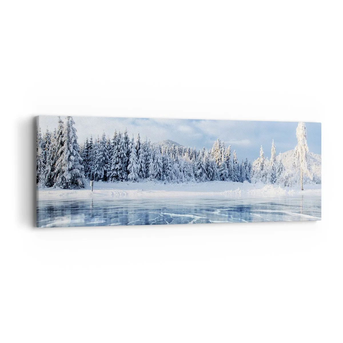 Canvastavla - Bild på duk - Bedårande och kristallisk vy - 90x30 cm