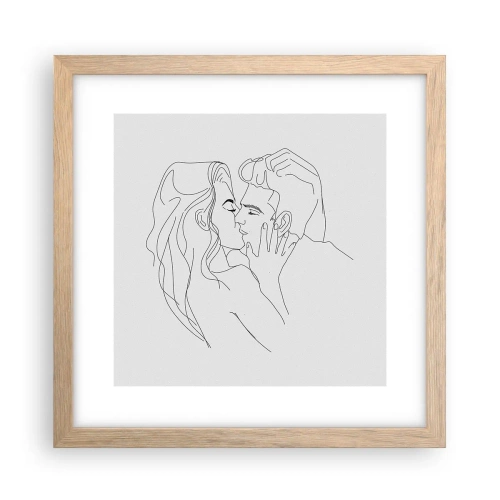 Affisch i ram av ljusek - Med samma streck - 30x30 cm