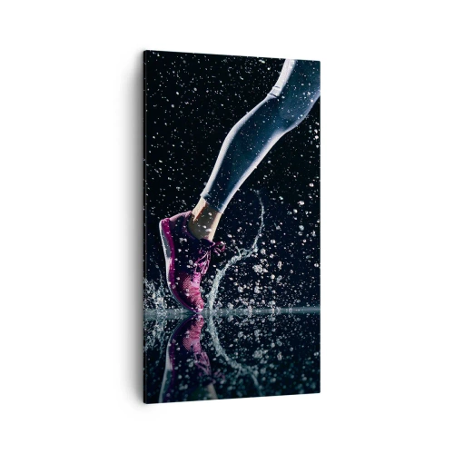 Canvastavla - Bild på duk - Med all kraft i benen - 45x80 cm