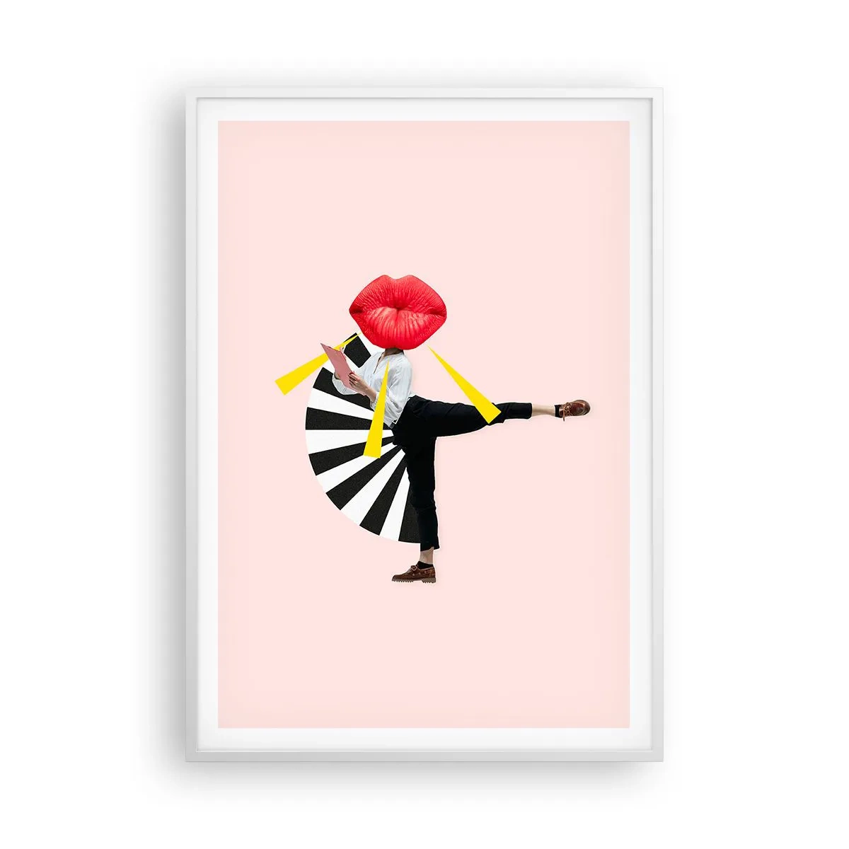 Affisch i vit ram - Surrealistisk pop-art - 70x100 cm