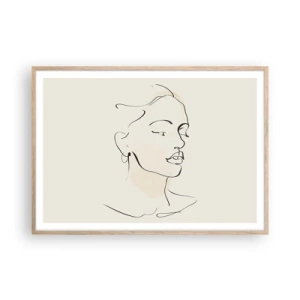 Affisch i ram av ljusek - Säkra drag - 100x70 cm