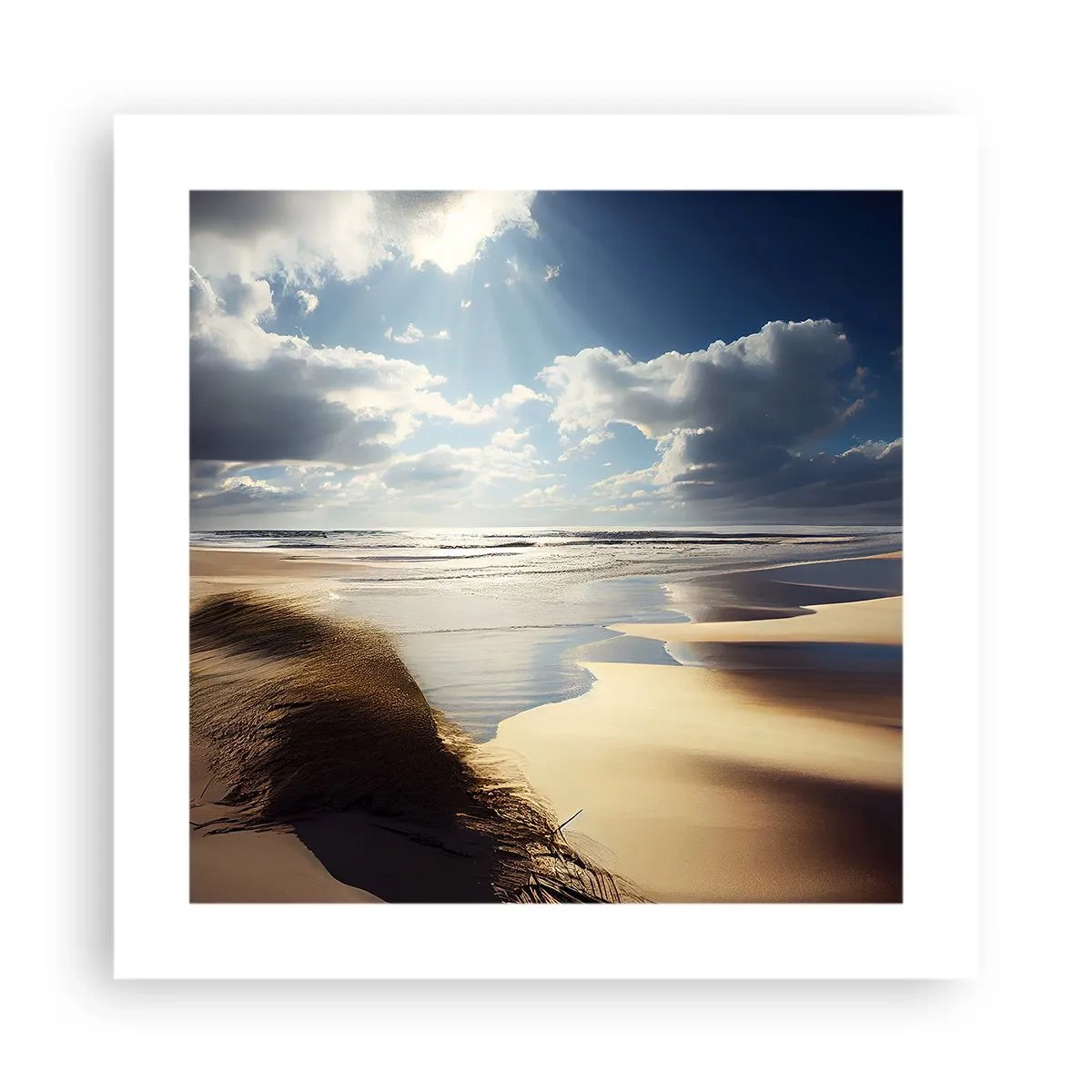 Affisch - Strand, vild strand - 40x40 cm