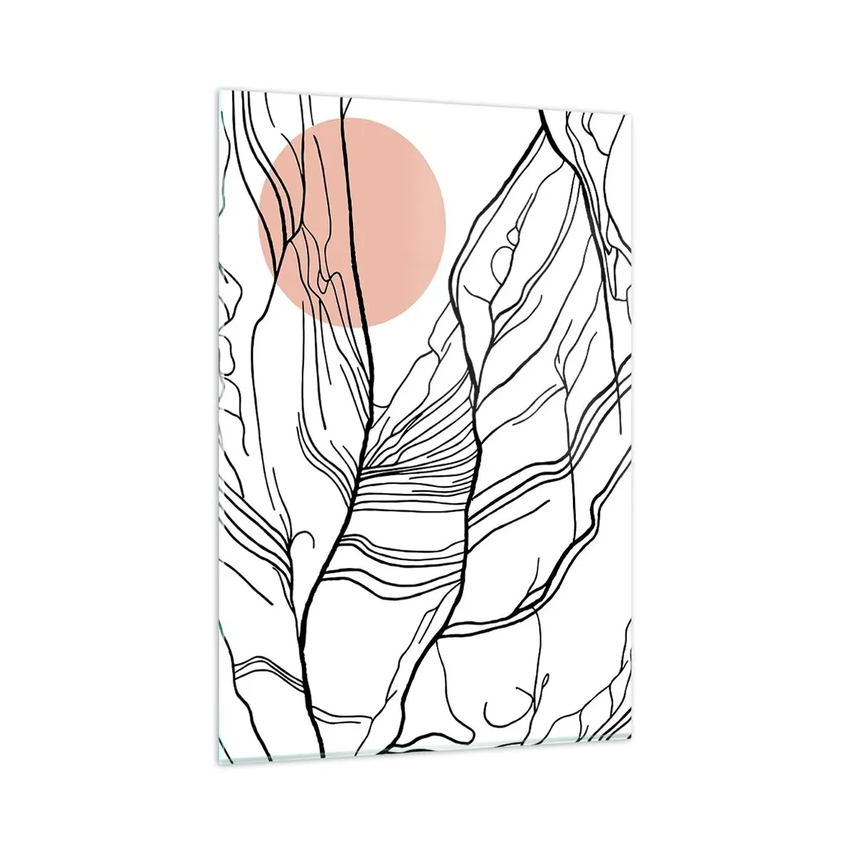 Glastavla - Bild på glas - I grenarnas nät - 80x120 cm