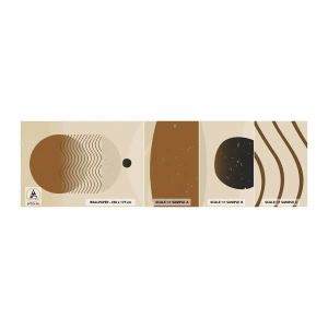 Provbit av självhäftande fototapet Deluxe Sticker - Om geometriska figurers ursprung - Abstraktion, Bit, Minimalism - 100x30 cm