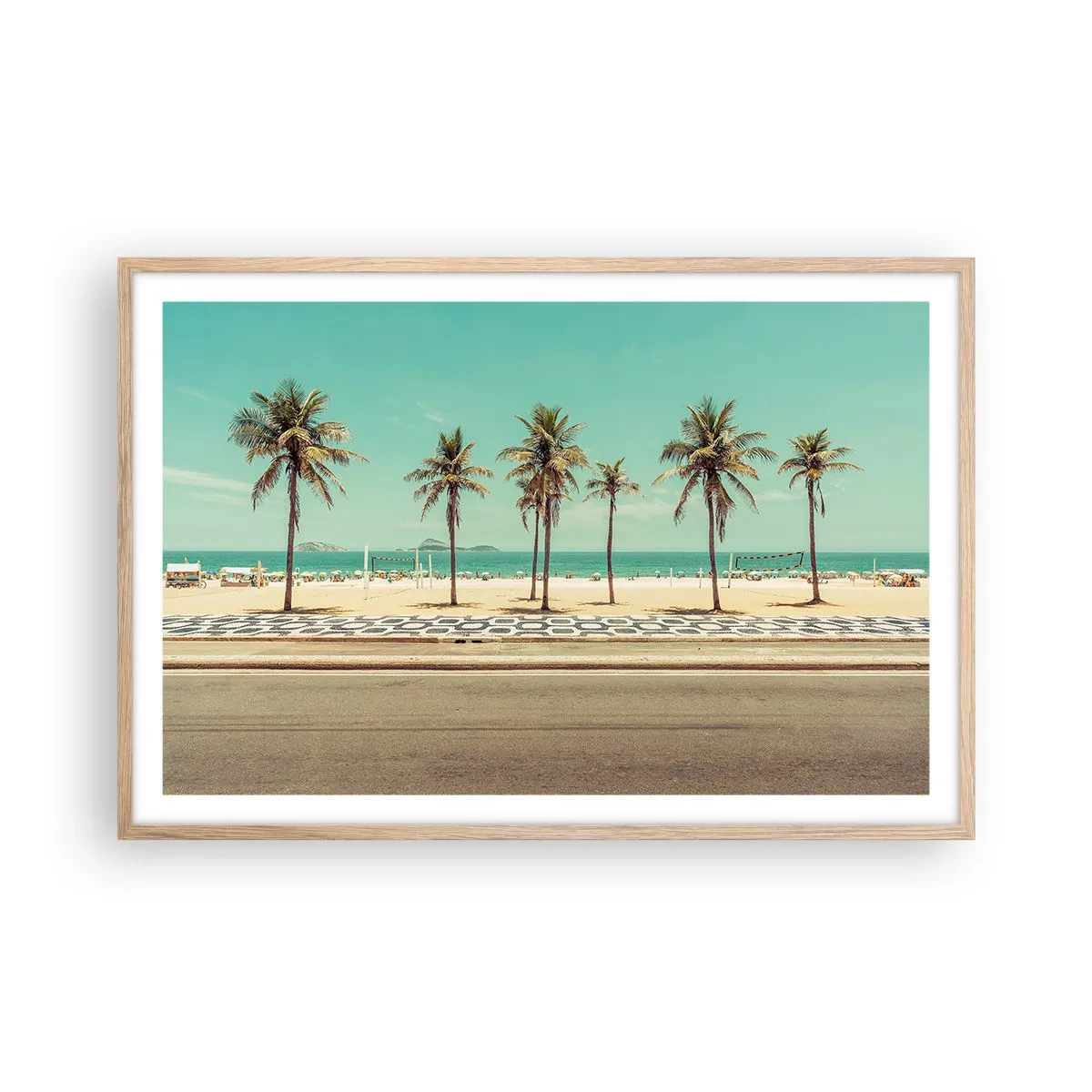 Affisch i ram av ljusek - På stranden - 91x61 cm