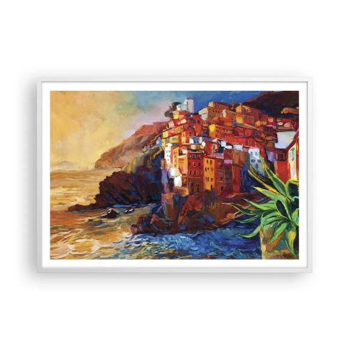 Affisch i vit ram - Italiensk stämning - 100x70 cm