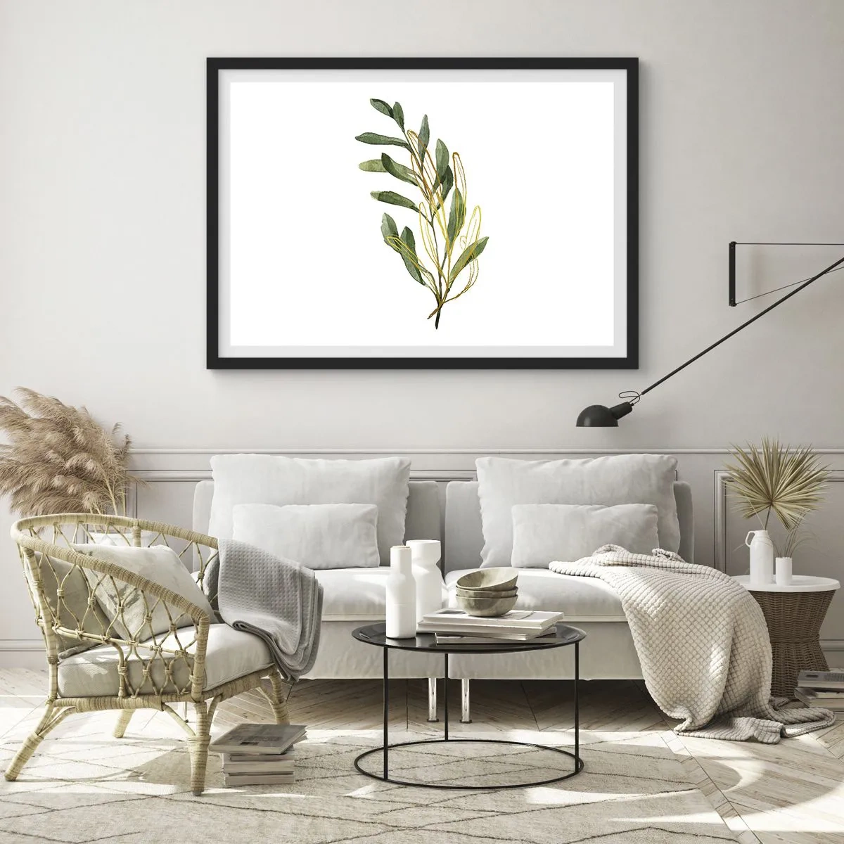 Affisch i svart ram - Allt som är gott - 100x70 cm