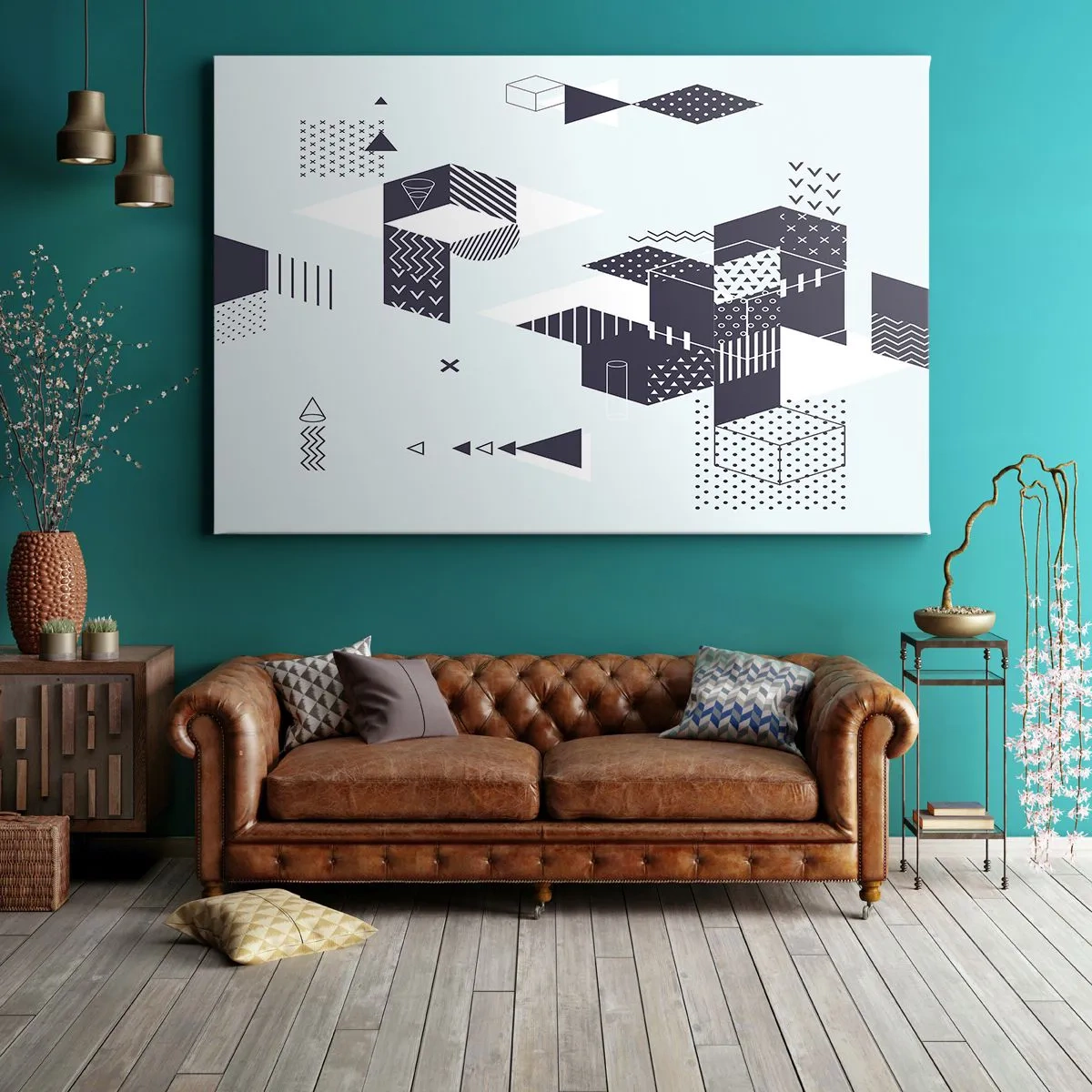 Canvastavla - Bild på duk - I matematikerns själ - 100x70 cm
