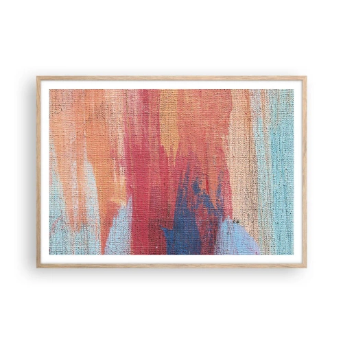 Affisch i ram av ljusek - Rinnande regnbåge - 100x70 cm