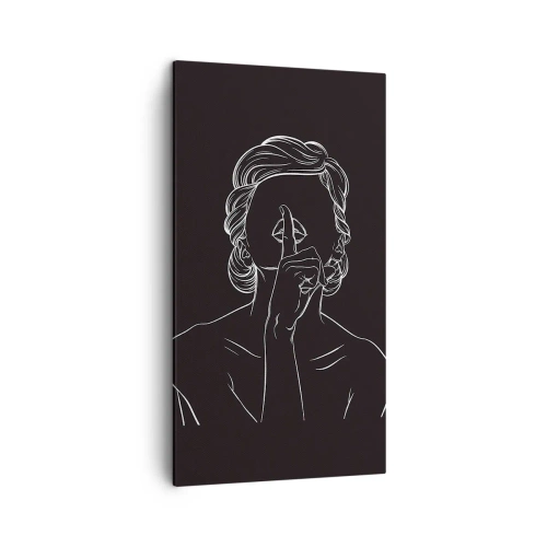 Canvastavla - Bild på duk - Skönhet blommar i tystnad - 45x80 cm