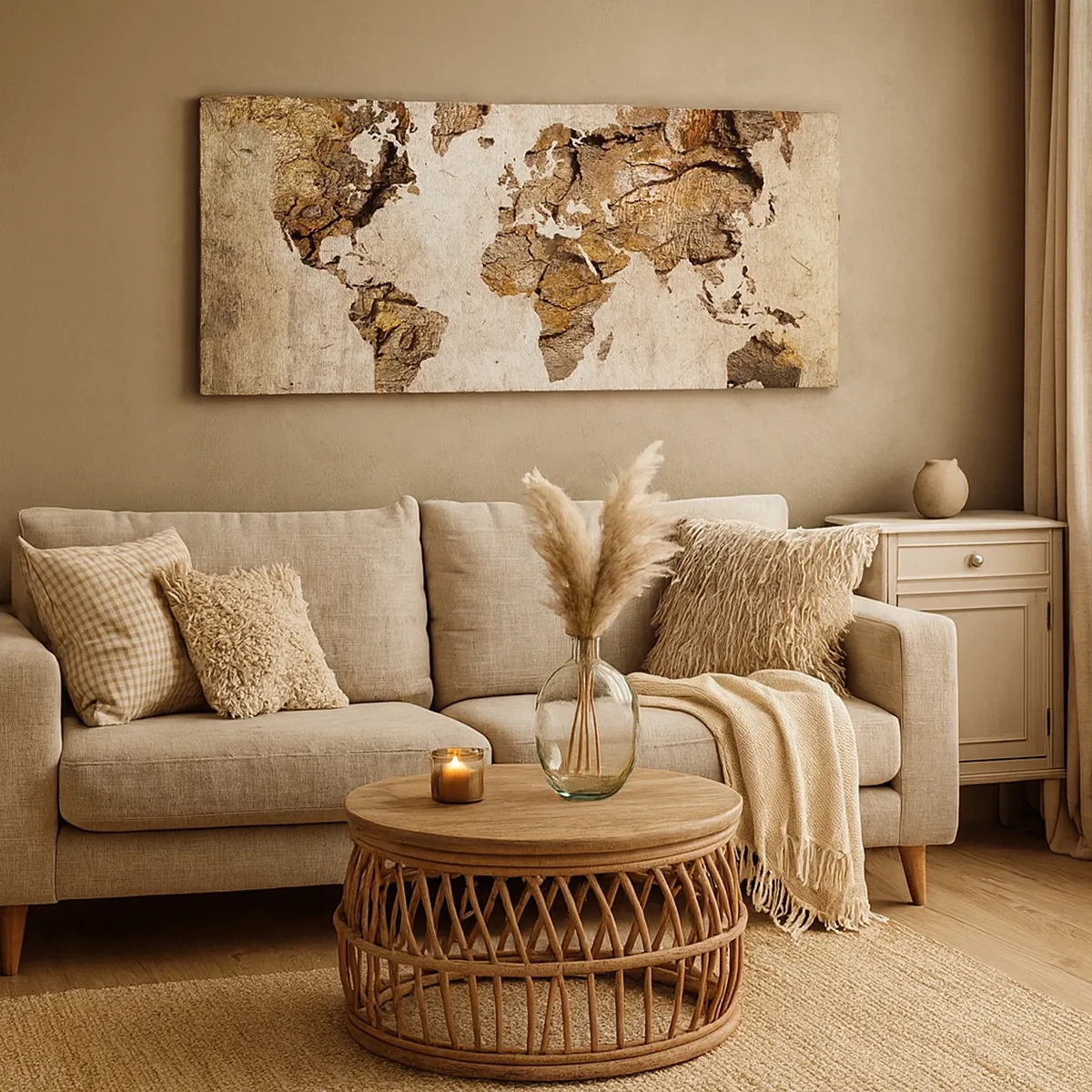 Canvastavla - Bild på duk - Världsupptäckt - 30x30 cm