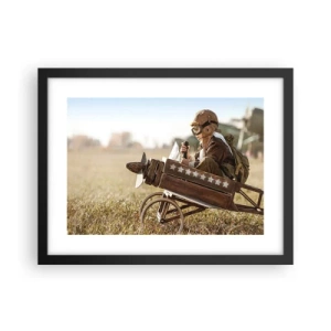 Affisch i svart ram - Stort mot drömmarna - 40x30 cm