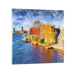 Glastavla - Bild på glas - Ingen ändring sedan århundraden - 30x30 cm