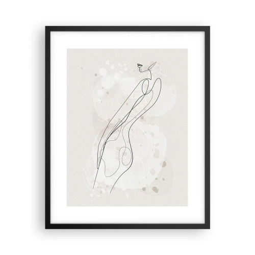 Affisch i svart ram - Blicken går vilse - 40x50 cm