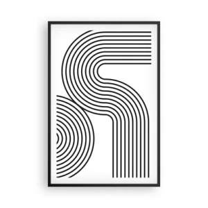 Affisch i svart ram - På en kurva - 61x91 cm