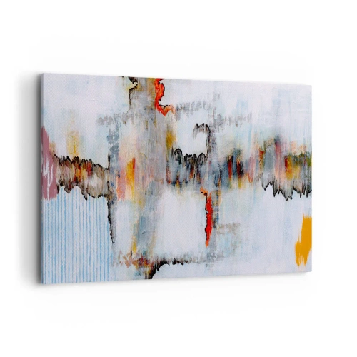 Canvastavla - Bild på duk - Med pinne på vatten - 100x70 cm