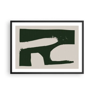 Affisch i svart ram - Vikar av vitt - 70x50 cm