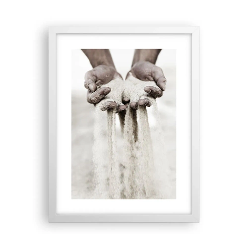 Affisch i vit ram - Med dessa händer... - 30x40 cm