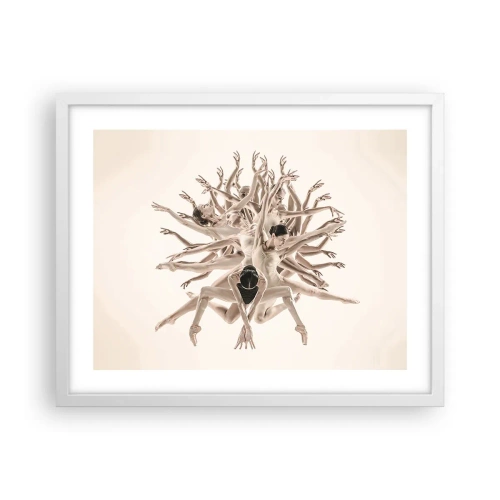 Affisch i vit ram - Blommar i dansen - 50x40 cm