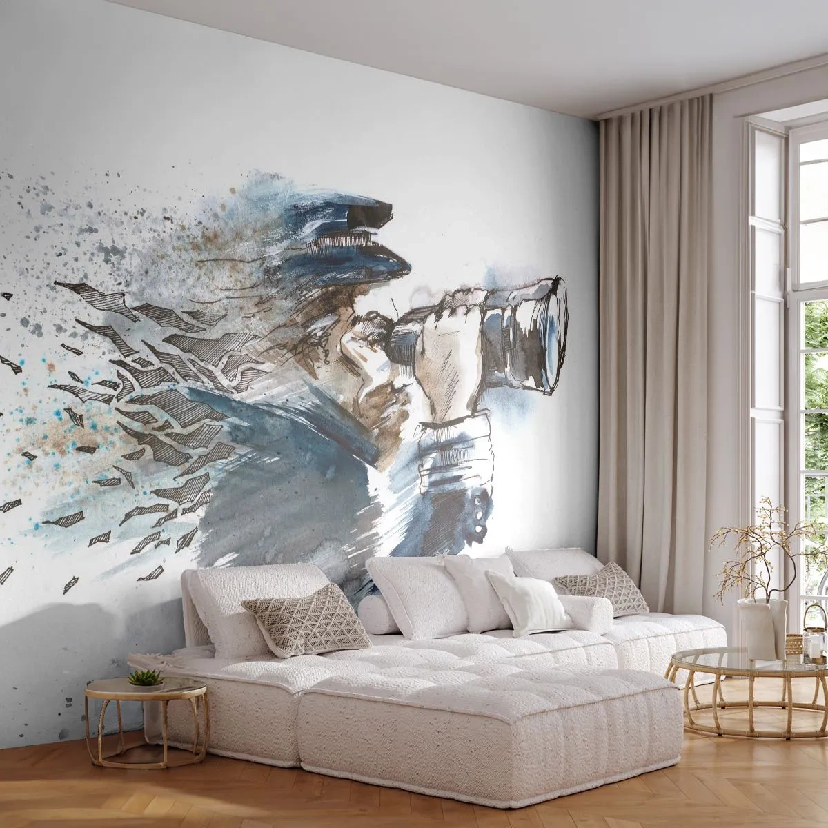 Fototapet Standard Eco - Tio i Beauforts skala - Abstraktion, Sjöman, Kapten - 400x280 cm