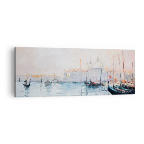Canvastavla - Bild på duk - Bortom vatten, bortom dimma - 140x50 cm