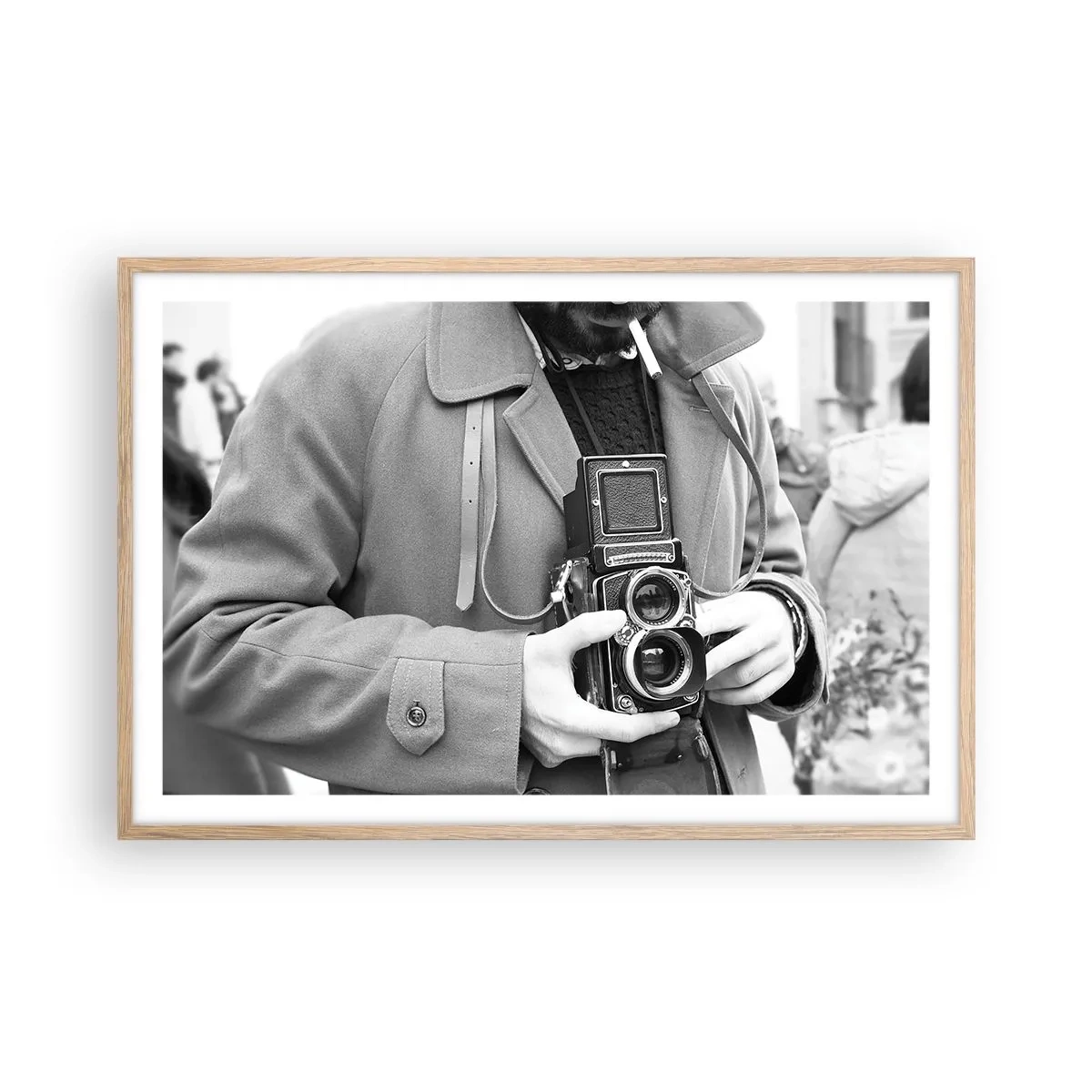 Affisch i ram av ljusek - I retrostil - 91x61 cm