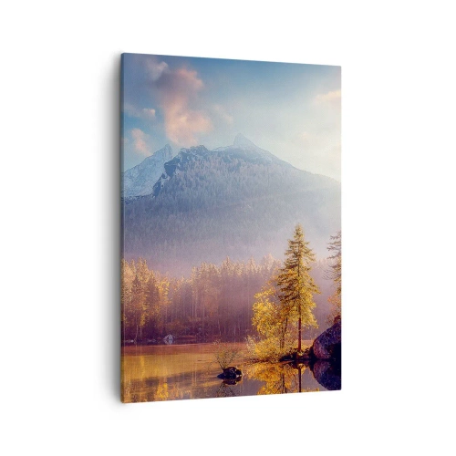 Canvastavla - Bild på duk - I berg och dalar - 50x70 cm