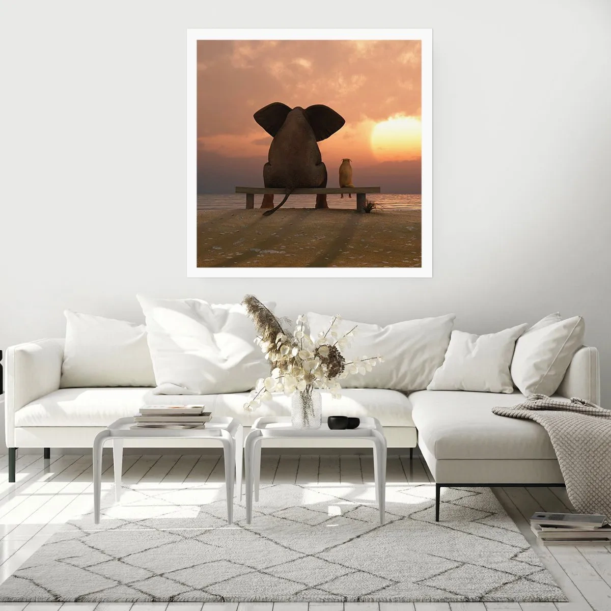 Affisch - Det är bra att vara tyst tillsammans - 60x60 cm