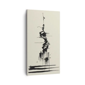 Canvastavla - Bild på duk - Skyndsam abstraktion - 45x80 cm