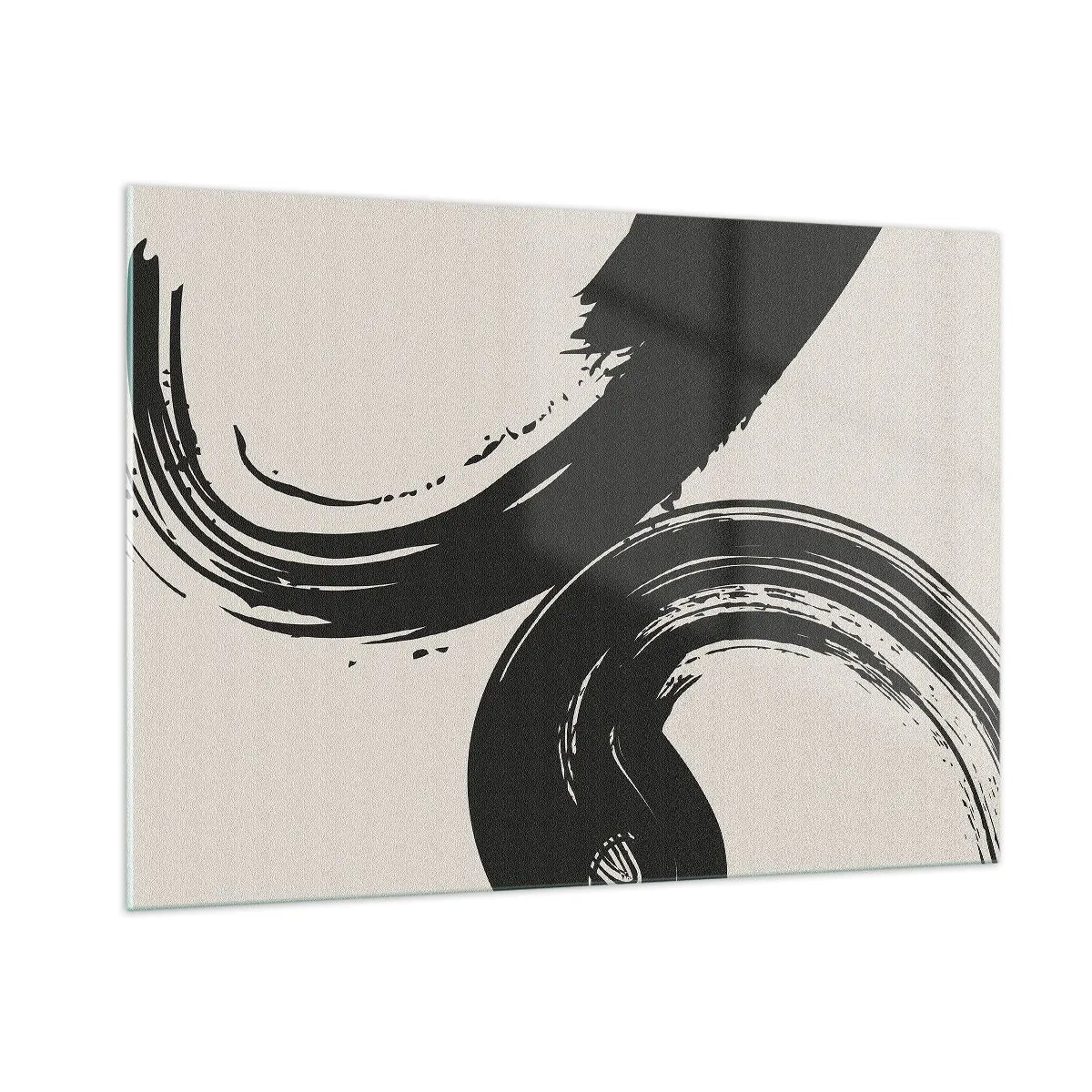 Glastavla - Bild på glas - Svepande och cirkulärt - 100x70 cm