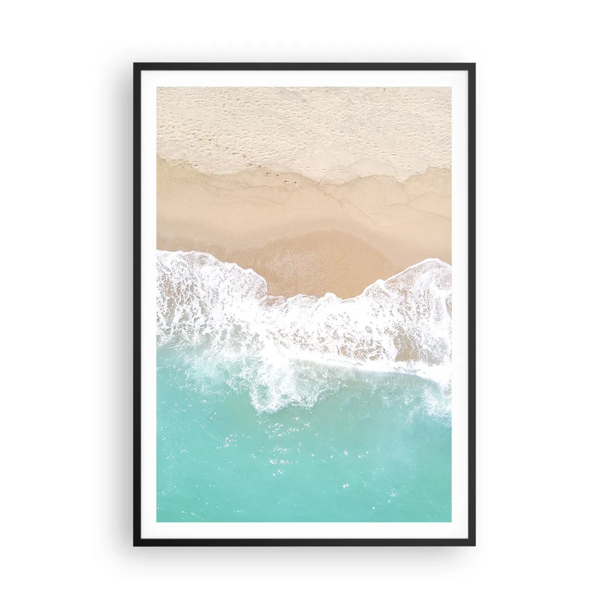 Affisch i svart ram - Smekande beröring - 70x100 cm