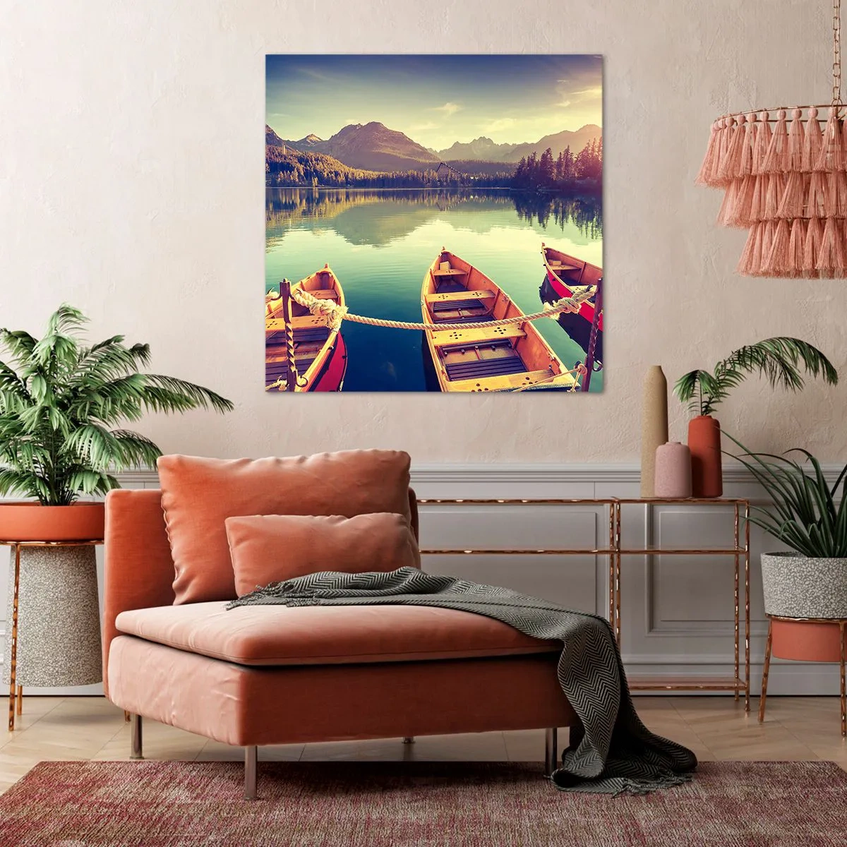 Canvastavla - Bild på duk - Leva dess rätter - 60x60 cm