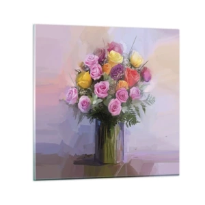 Glastavla - Bild på glas - Stoppad skönhet - 50x50 cm