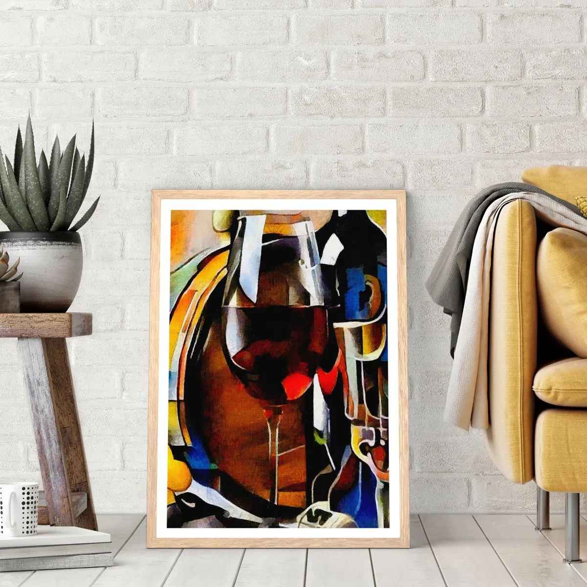 Affisch i ram av ljusek - Så blir världen färgglad - 50x70 cm