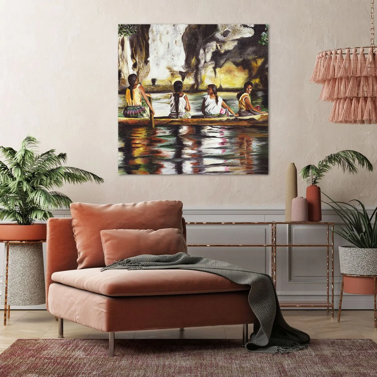 Canvastavla - Bild på duk - I polynesiskt paradis - 50x50 cm