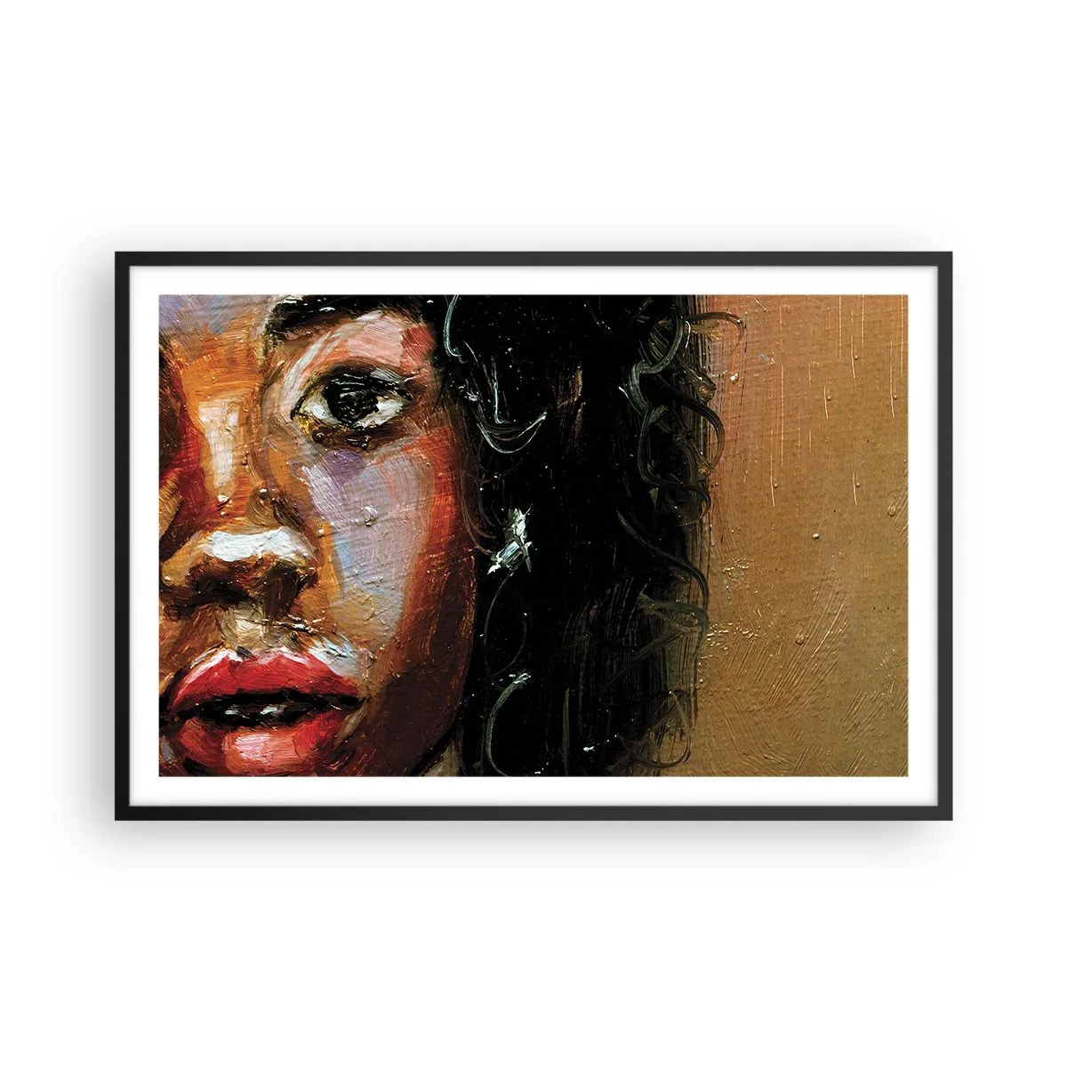 Affisch i svart ram - Svärta och sken - 91x61 cm