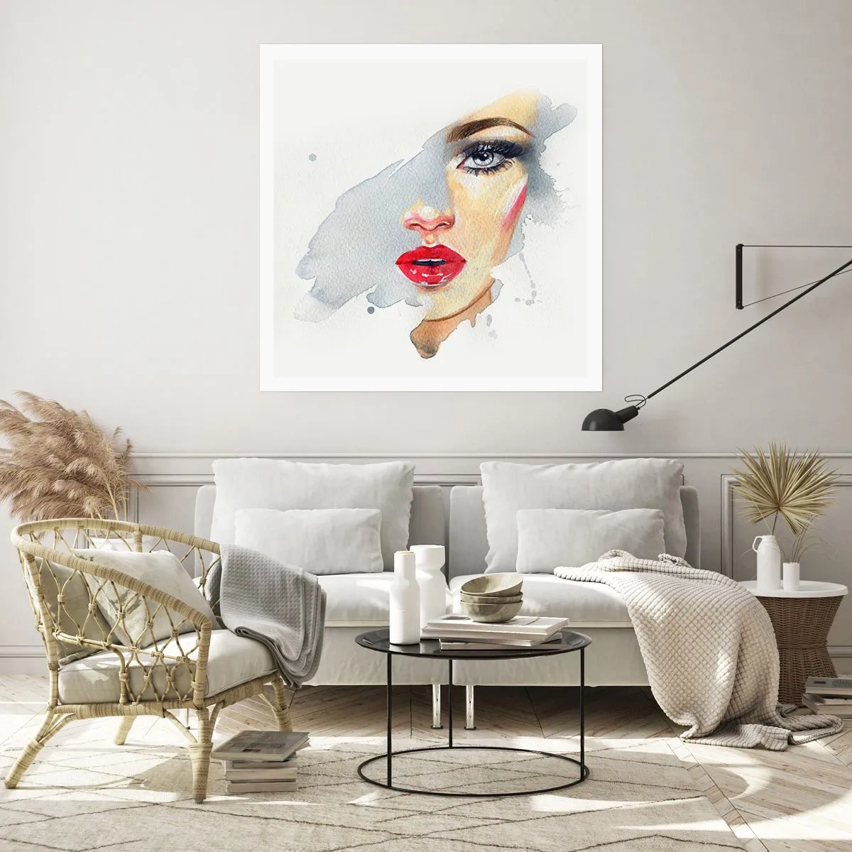 Affisch - Reflektion i vattendroppe - 60x60 cm