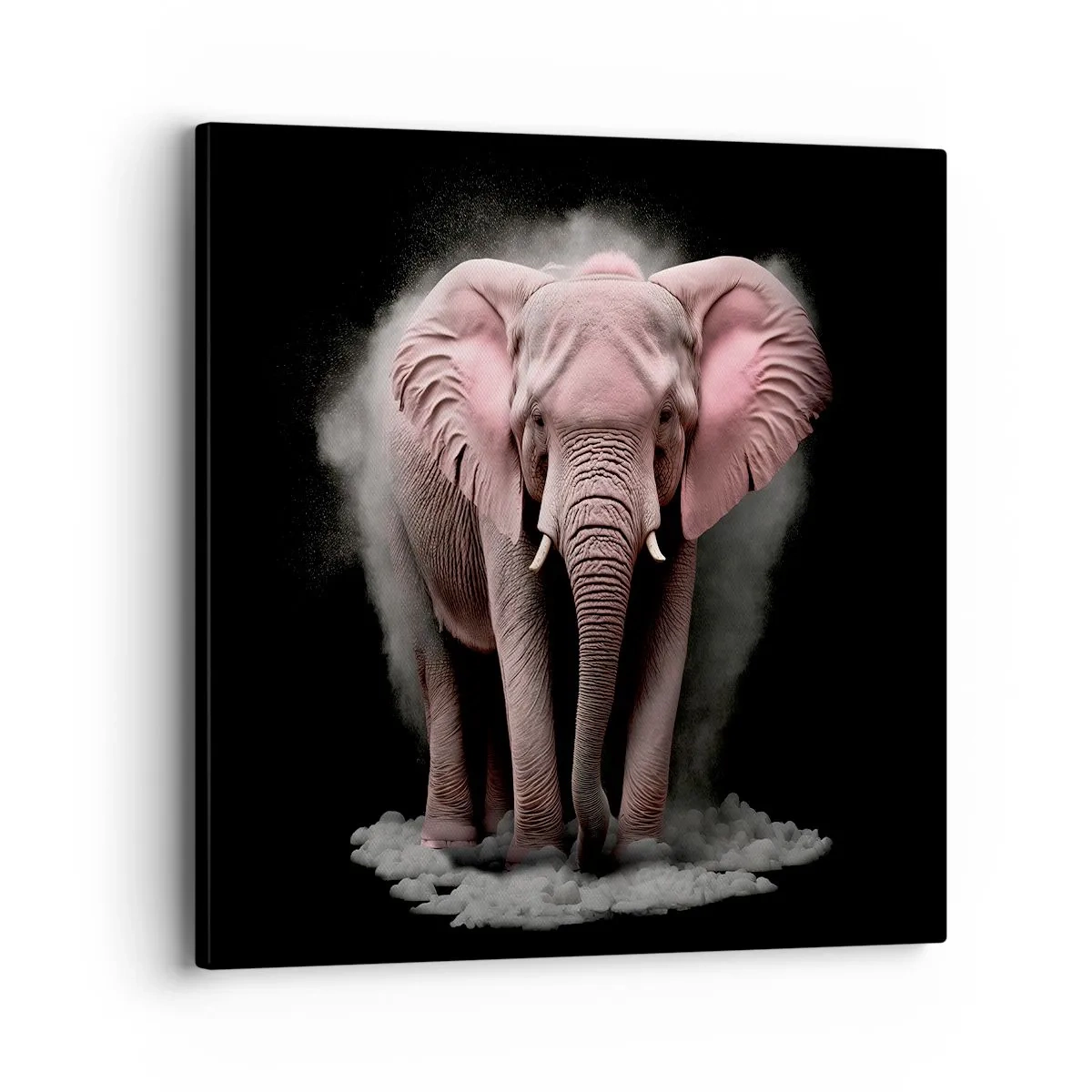 Canvastavla - Bild på duk - Tänk inte på en rosa elefant! - 40x40 cm