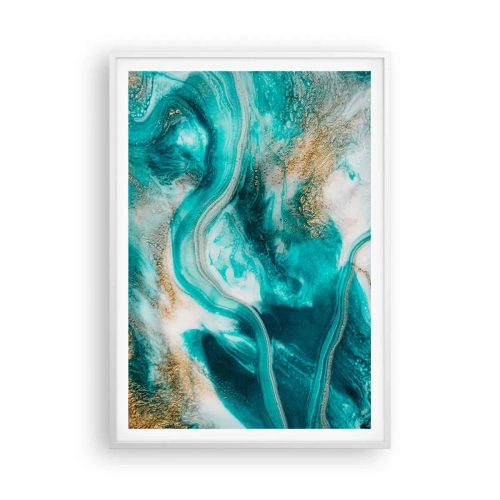 Affisch i vit ram - Guldflod - 70x100 cm