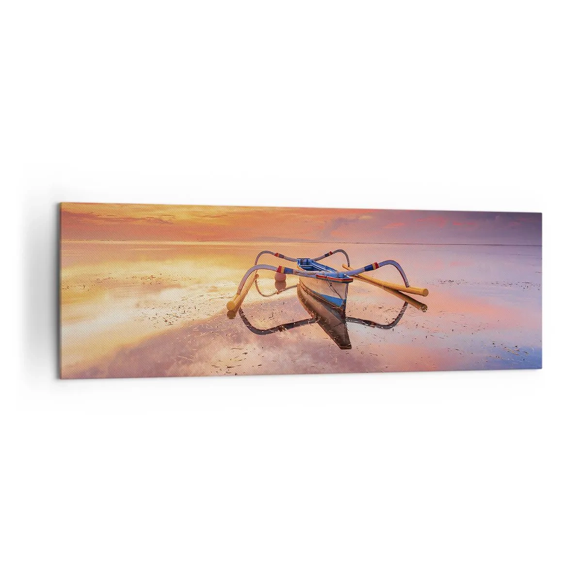 Canvastavla - Bild på duk - Tropiska kvällens lugn - 160x50 cm