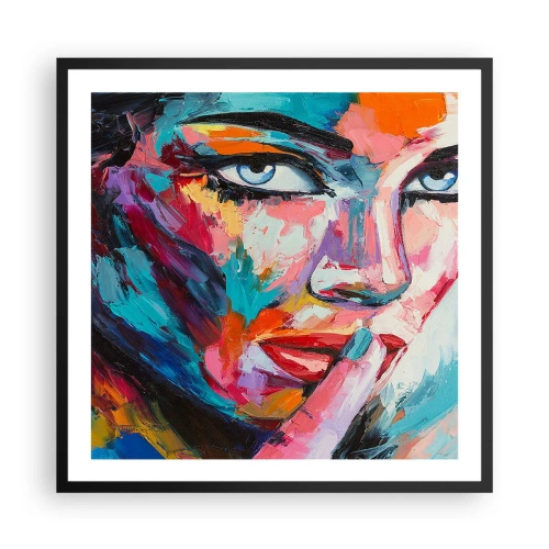 Affisch i svart ram - Vår första hemlighet - 60x60 cm