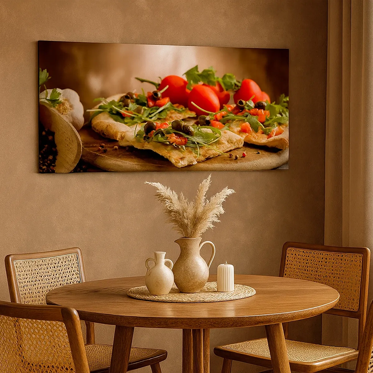 Canvastavla - Bild på duk - Direkt från ugnen och trädgården - 30x30 cm