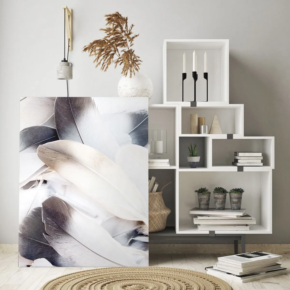 Glastavla - Bild på glas - Nästan änglalik - 80x120 cm